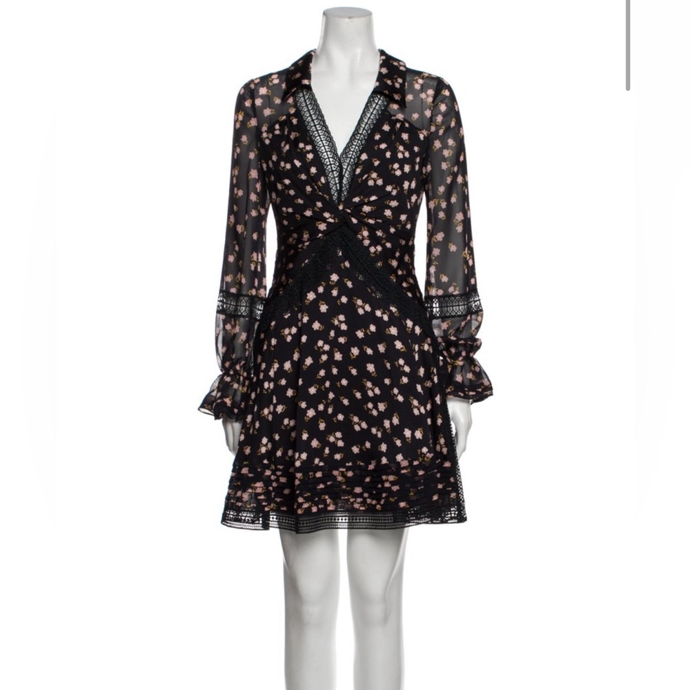 Self-Portrait Floral Print Mini Dress